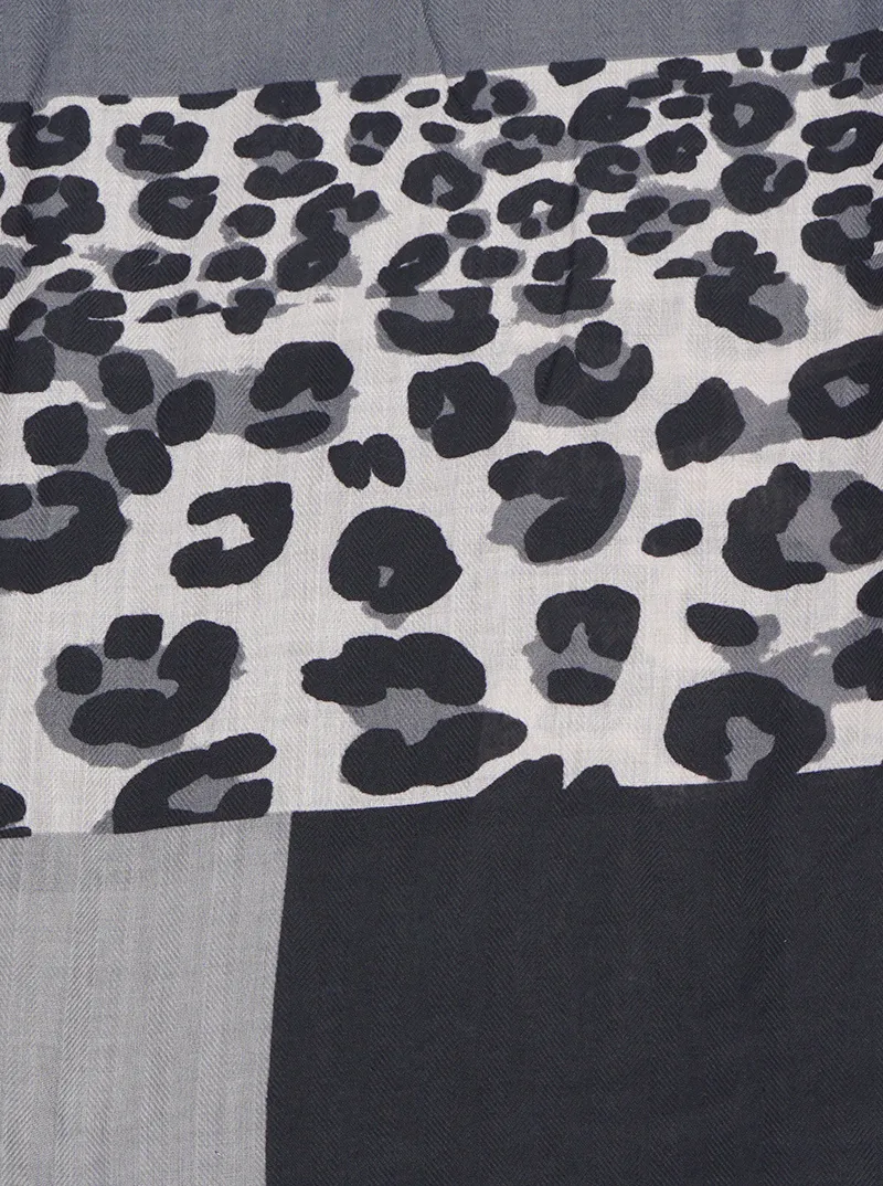 Leopard Animal Print Polyester Oblong Scarf