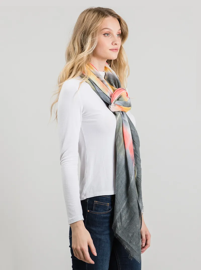 Tie Dye Oblong Acrylic Scarf