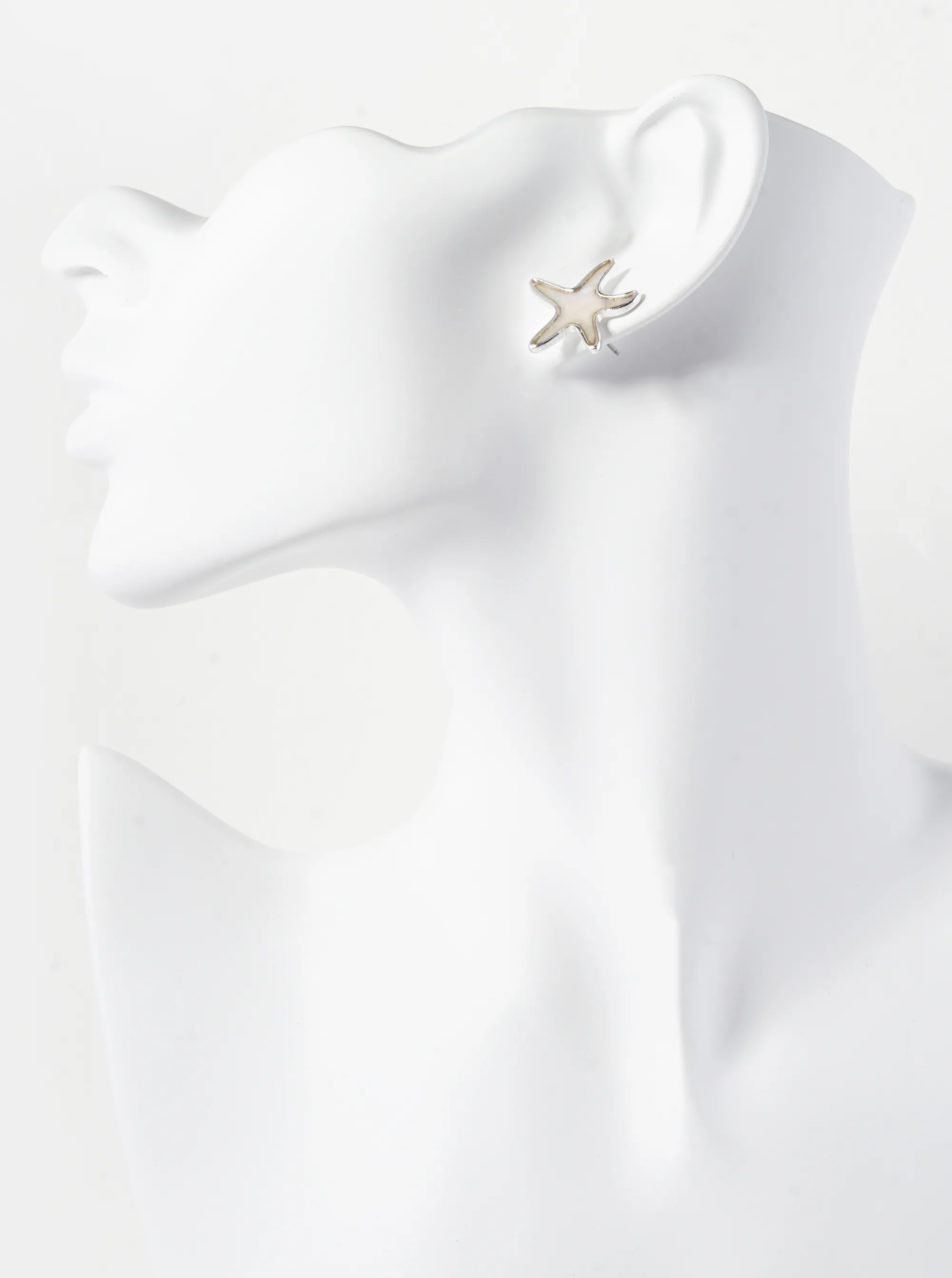 Abalone Mother of Pearl Starfish Stud Earrings