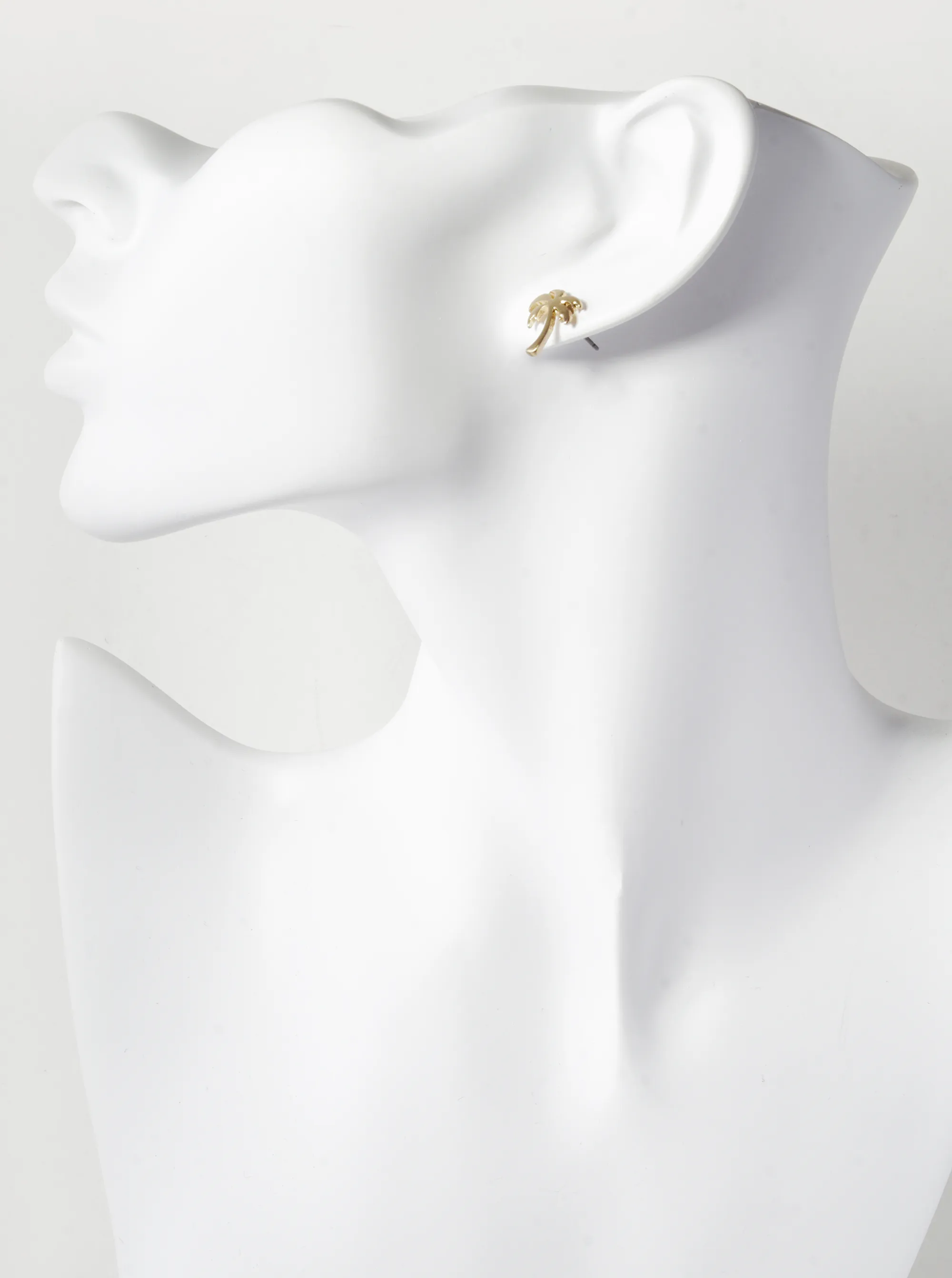 14mm Palm Tree Tropical Stud Earrings