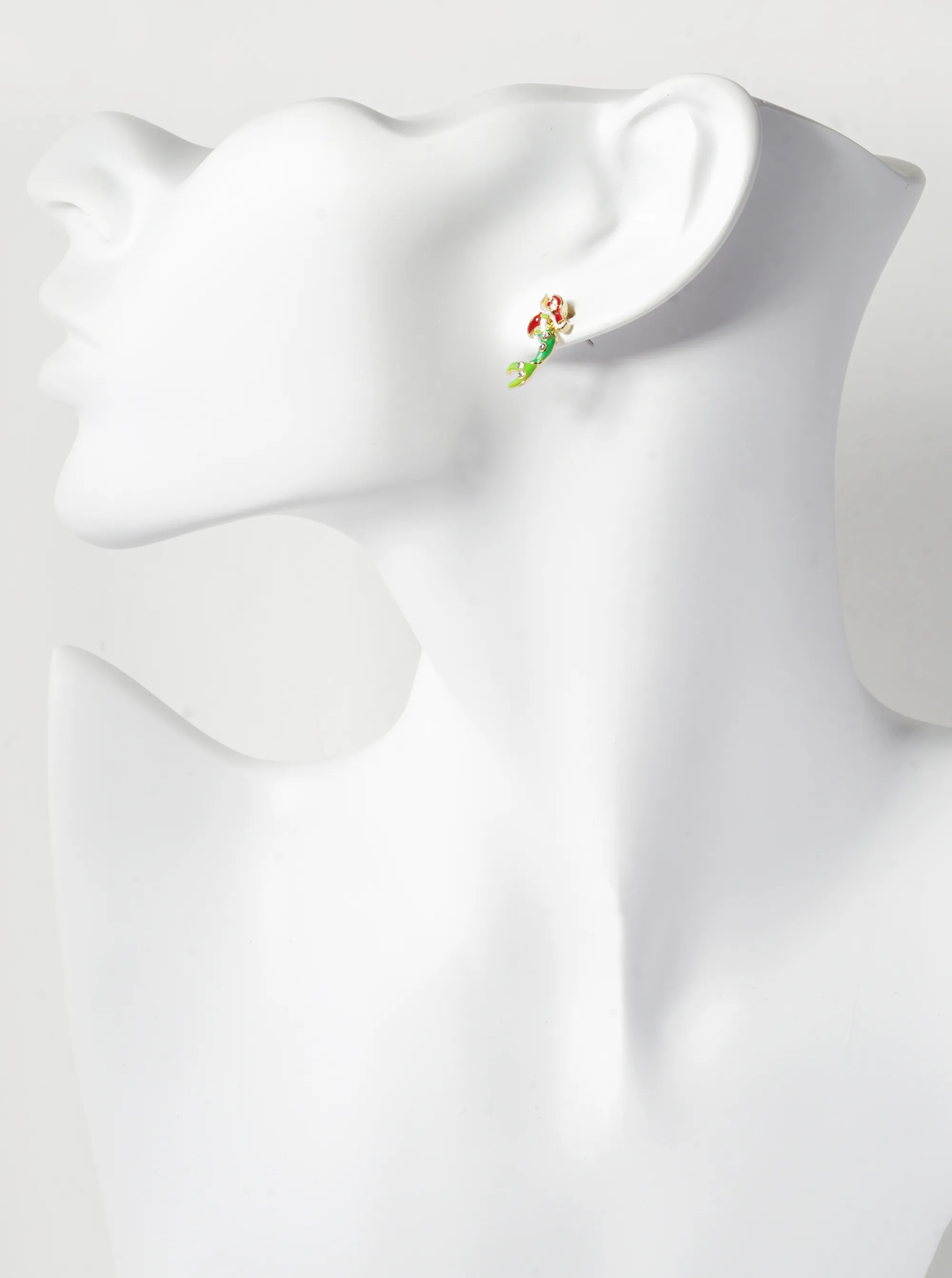 Enamel Filled 18mm Mermaid Stud Earrings