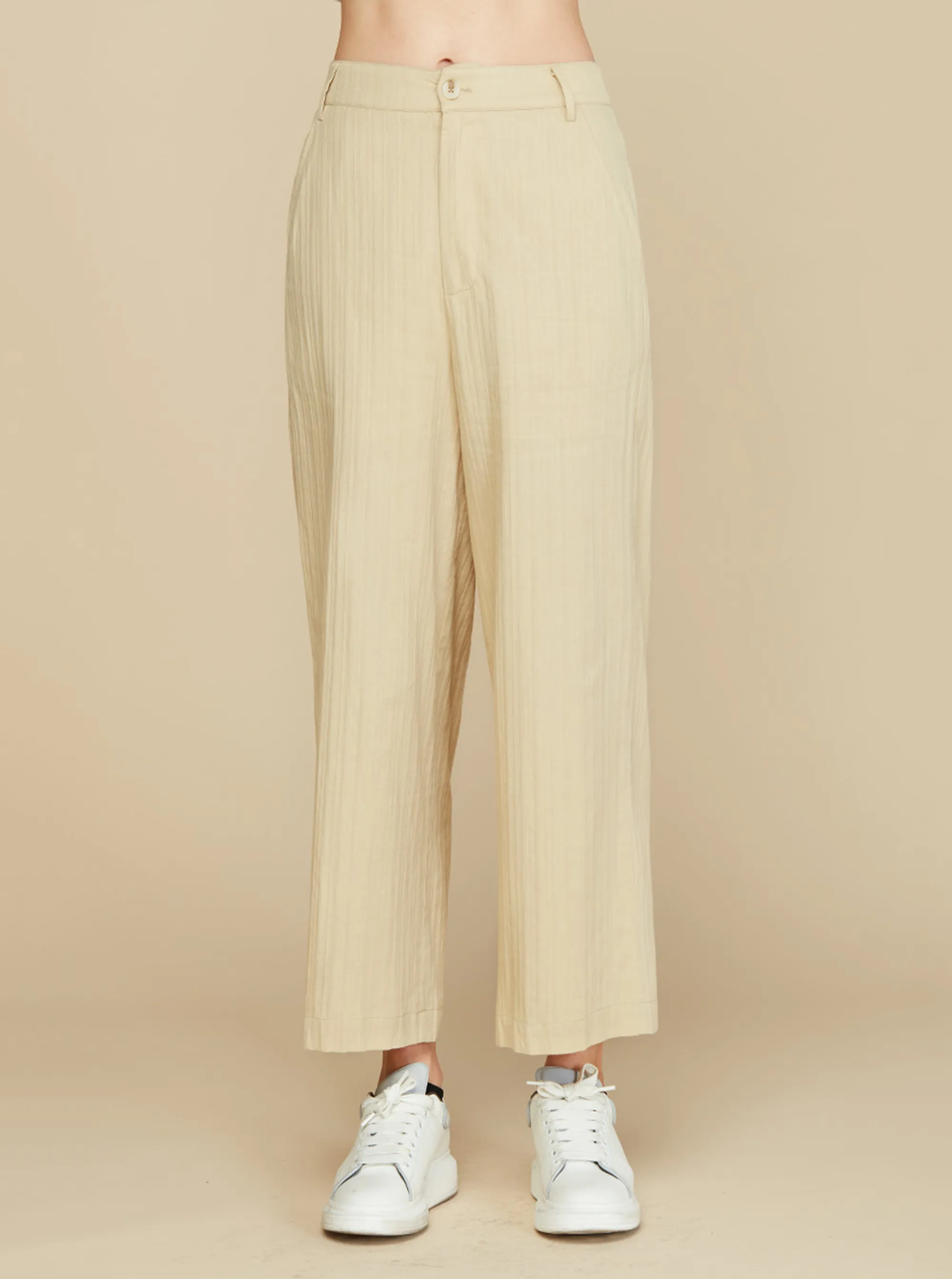 Zip Front Wide Leg Pants