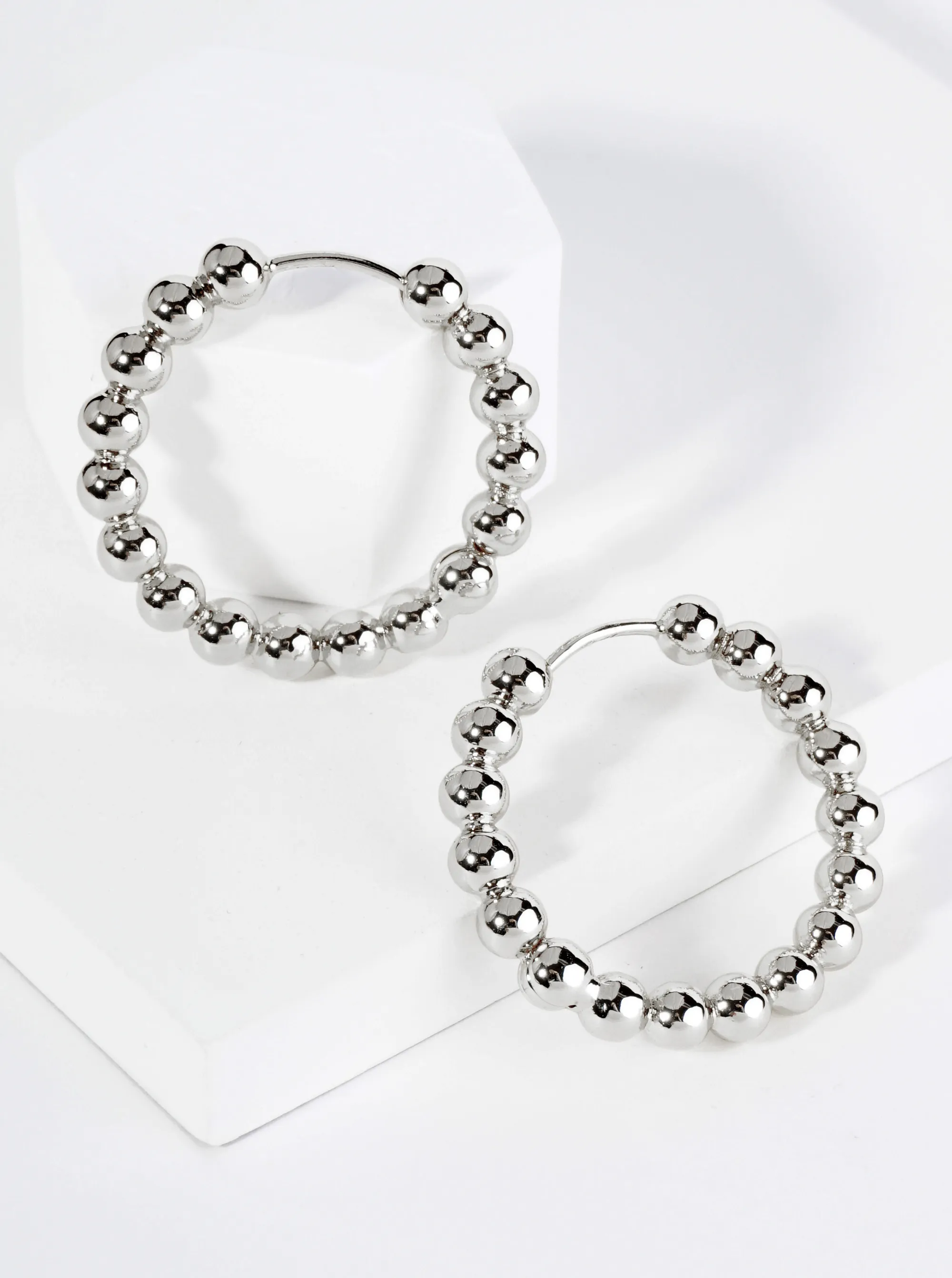 14K Gold Dipped 25mm Brass Ball Hoop Earrings