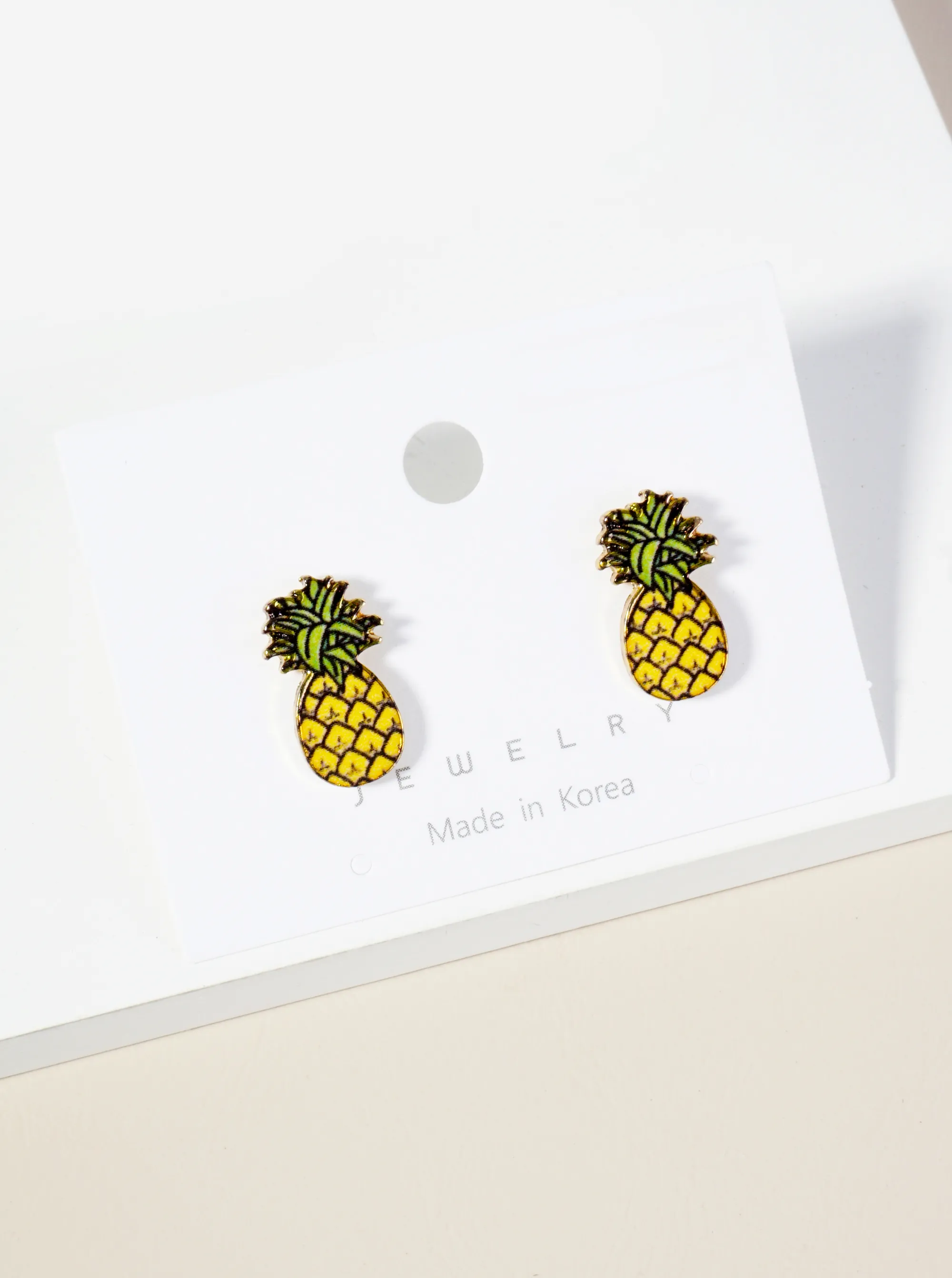 Epoxy Pineapple Stud Earrings