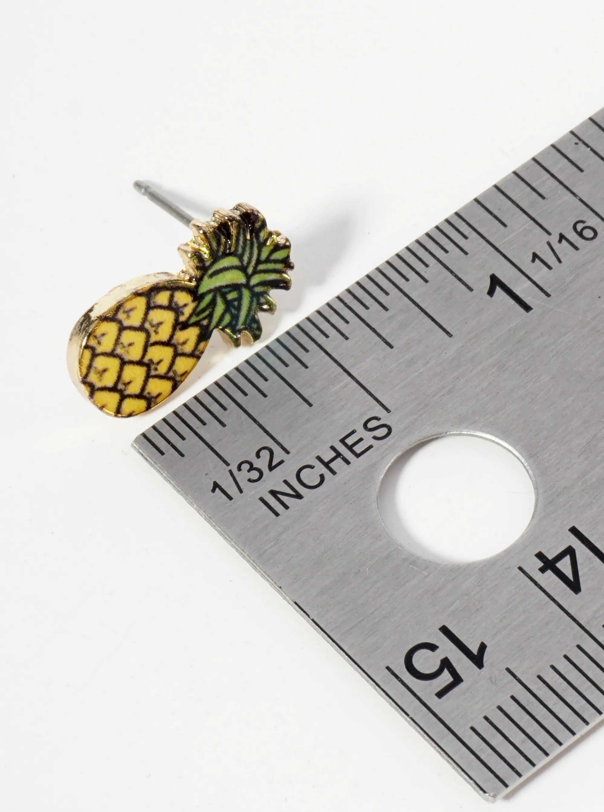 Epoxy Pineapple Stud Earrings