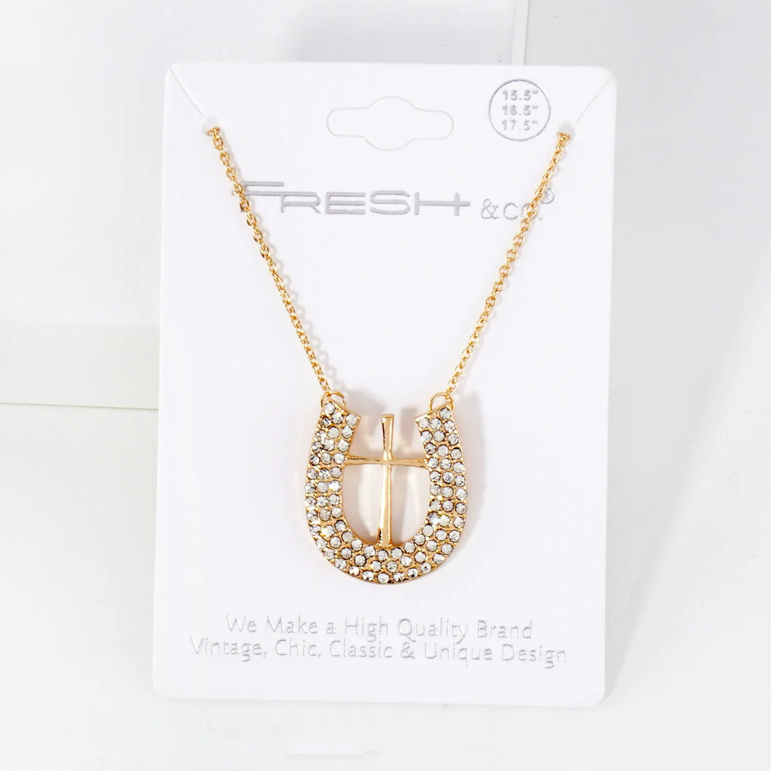 アクセサリー GARNI Crockery Horseshoe Pendant - S Crystal-Pave | 61-N7147-GCR | Trendy Wholesale
