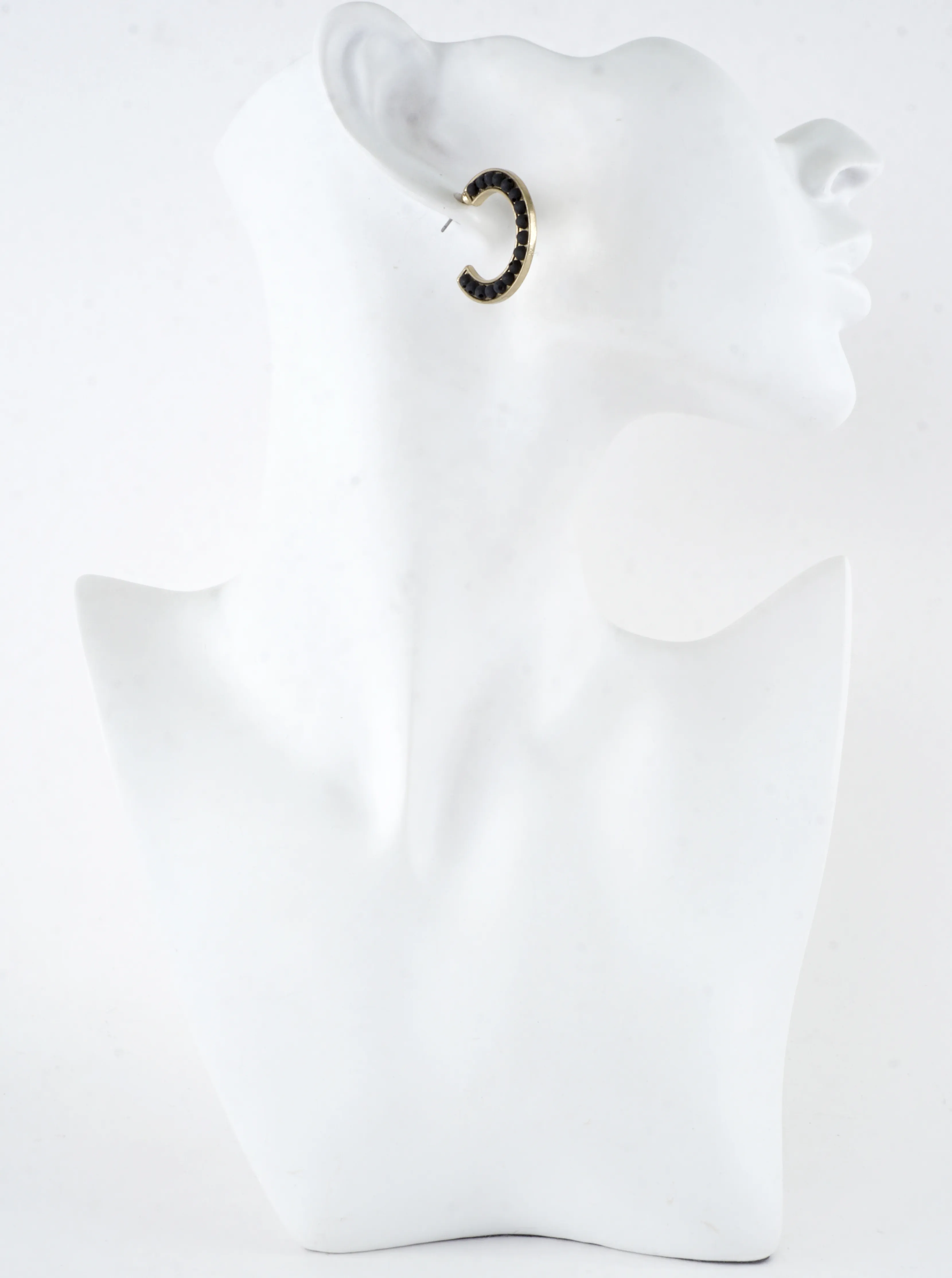 Semiprecious Embedded Hoop Earrings