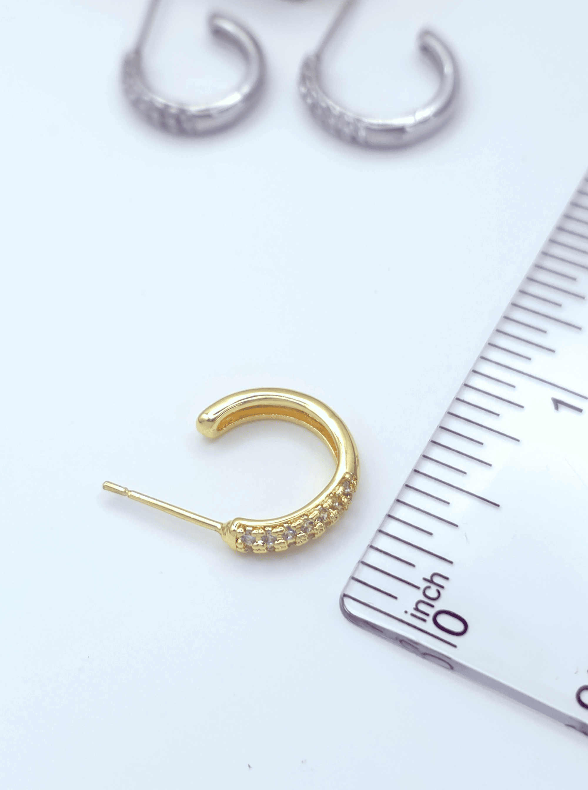 Modern Faceted Hoop Earrings