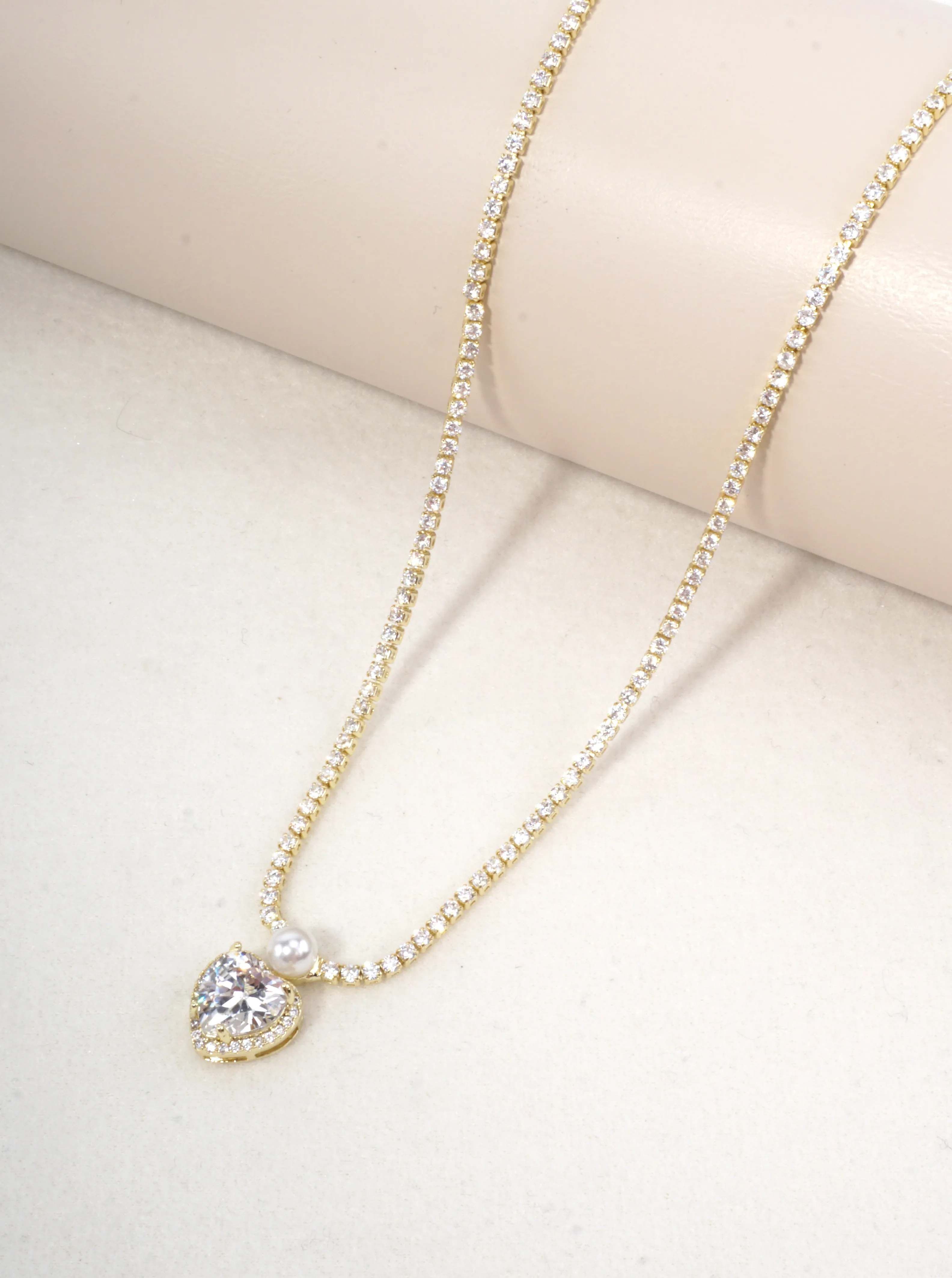 Love Inspired Heart Tennis Necklace