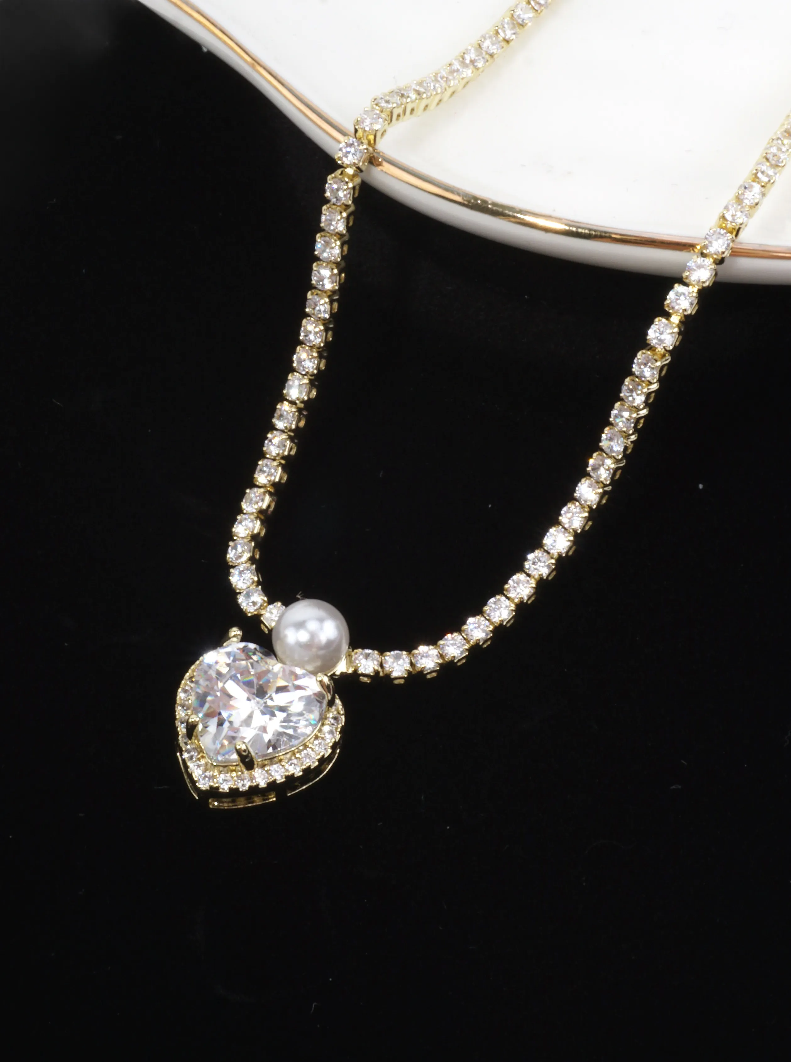 Love Inspired Heart Tennis Necklace