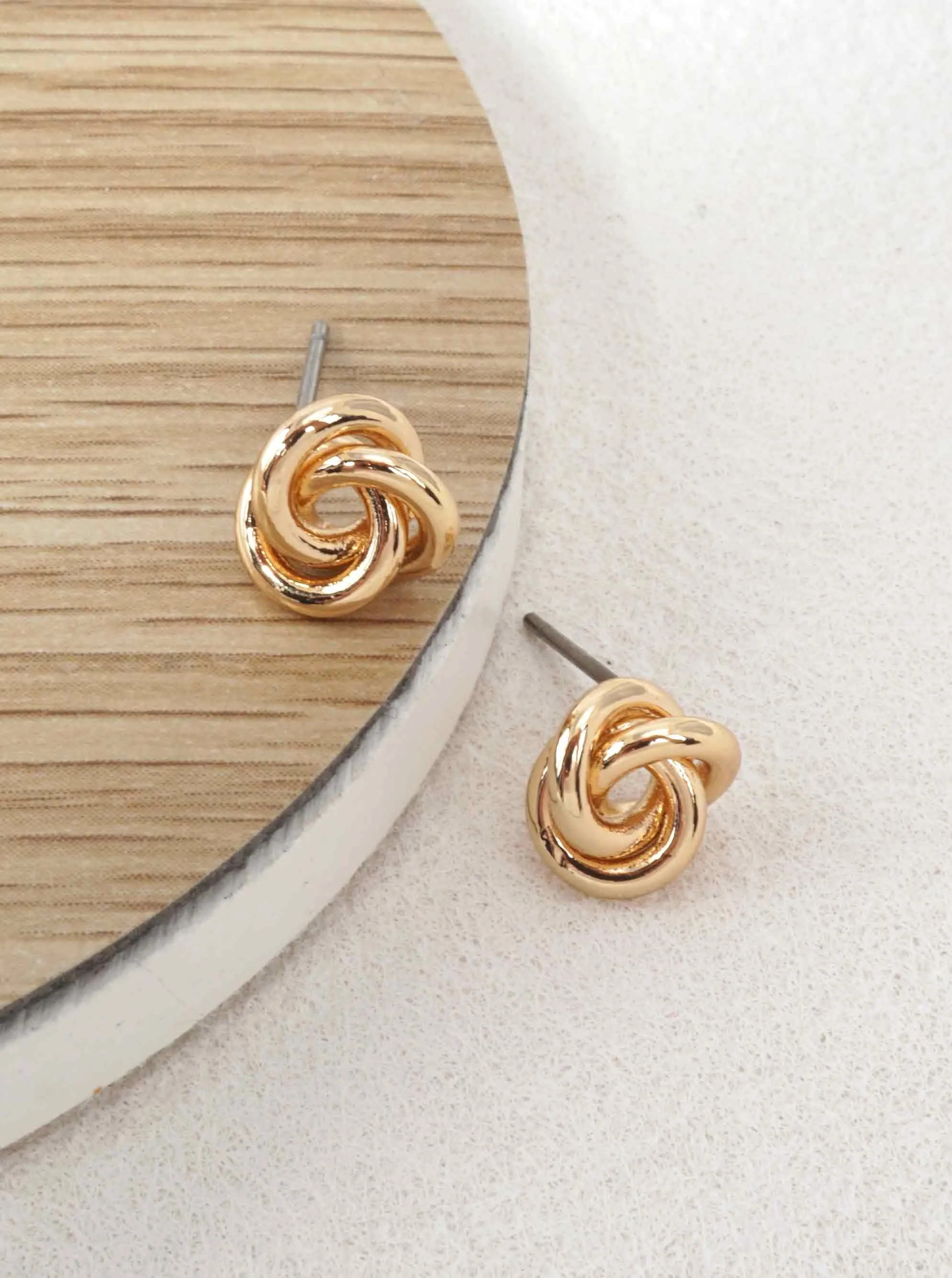 Swirl Knot Stud Earrings