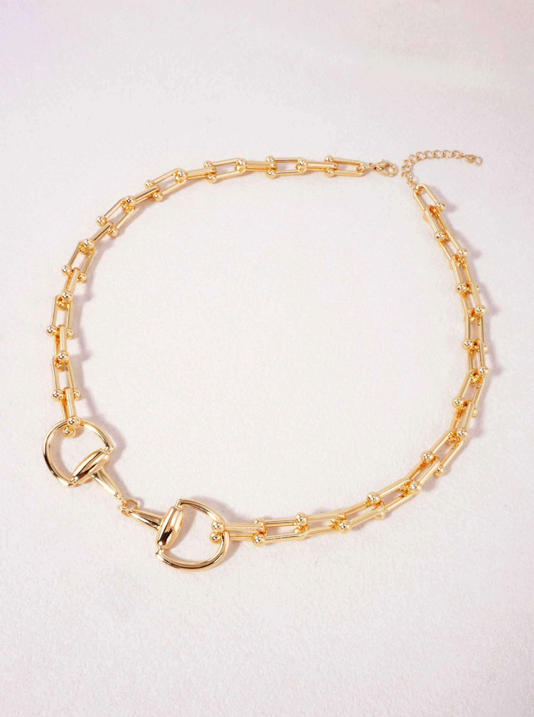 Equestrian Style Horsebit Necklace