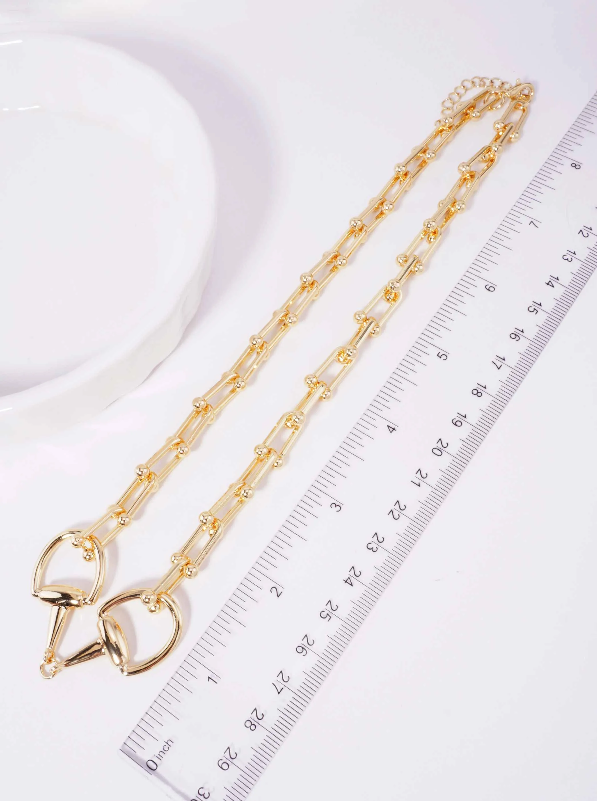 Equestrian Style Horsebit Necklace